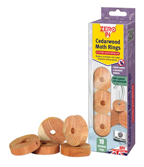 Riidekoid peletavad seedripuust rõngad Zero In 10tk