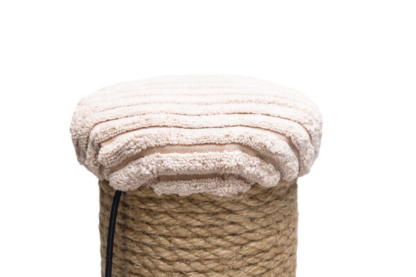 Kraapimispuu Ribbed mänguasjaga roosa Ø35x h50cm