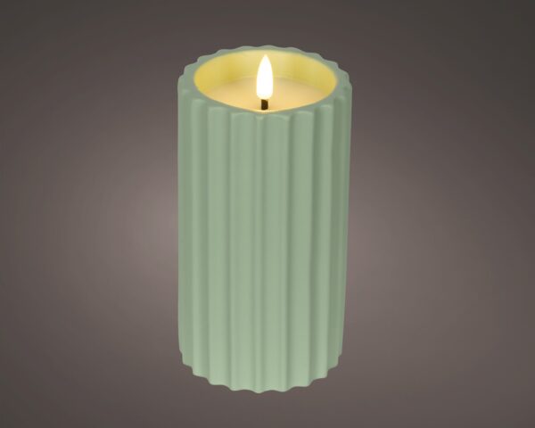 LED küünal roheline soe valge Ø8,5x h16,5cm IP44