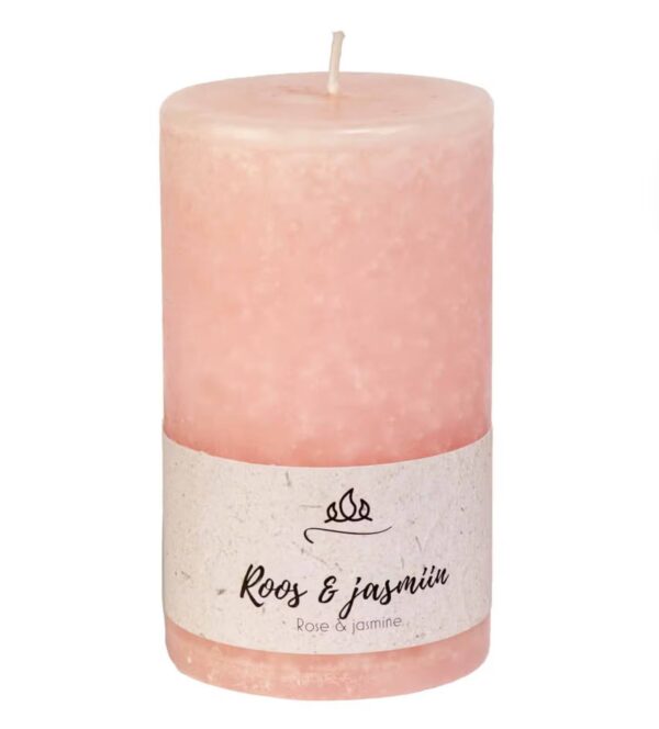 Lõhnaküünal Roos & Jasmiin Ø6x h9cm 40h