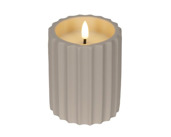 LED küünal beež soe valge Ø8,5x h11,5cm IP44