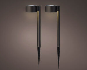 Aiavalgusti Solar LED must soe valge h47,5cm 2tk