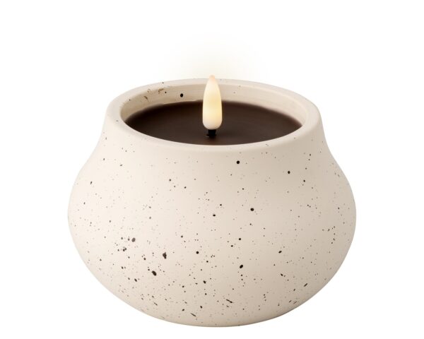 LED küünal beež soe valge Ø12x h9cm IP44