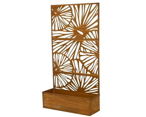 Lillekast taustpaneeliga 92x32x h173cm rooste