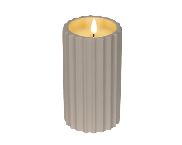 LED küünal beež soe valge Ø8,5x h16,5cm IP44