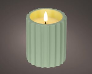 LED küünal roheline soe valge Ø8,5x h11,5cm IP44