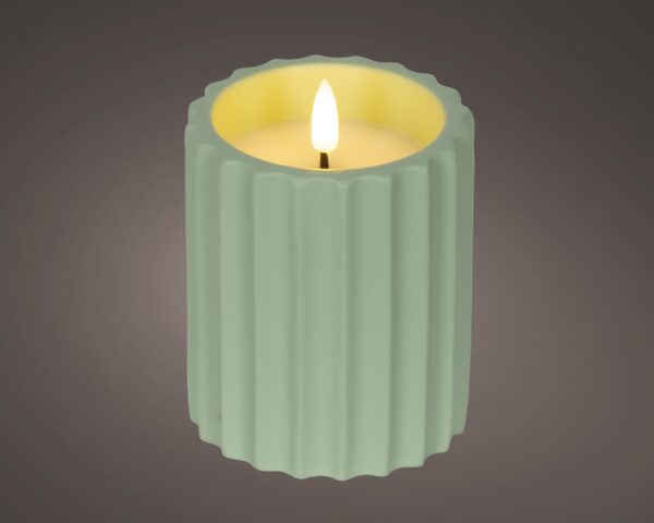 LED küünal roheline soe valge Ø8,5x h11,5cm IP44