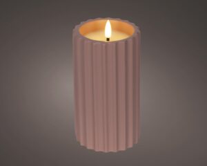 LED küünal roosa soe valge Ø8,5x h16,5cm IP44