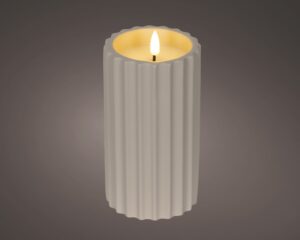 LED küünal beež soe valge Ø8,5x h16,5cm IP44