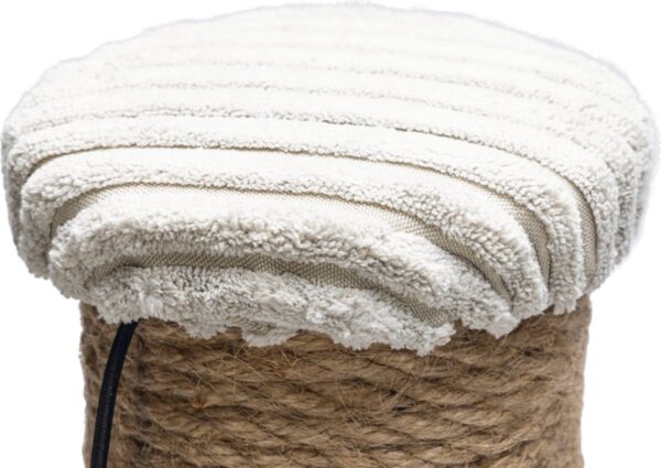 Kraapimispuu Ribbed mänguasjaga helehall Ø35x h50cm