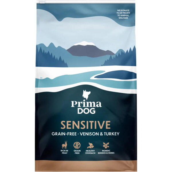 PrimaDog kuivtoit koerale GrainFree hirveliha-kalkun 3kg