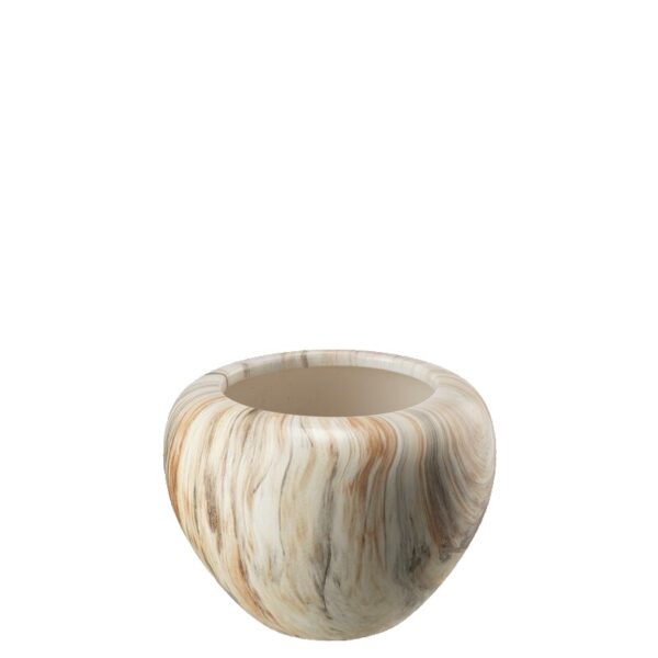 Lillepott Alette Ø19,3x h14cm helepruun marmor