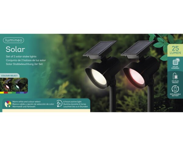 Aiavalgusti Solar LED 8-värvilise funktsiooniga h31,5cm