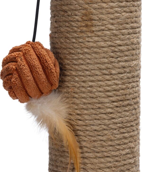 Kraapimispuu Ribbed mänguasjaga terrakota Ø41x h70cm