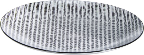 Taldrik portselanist valge/must Ø27cm 4tk