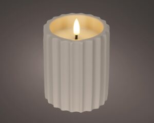 LED küünal beež soe valge Ø8,5x h11,5cm IP44