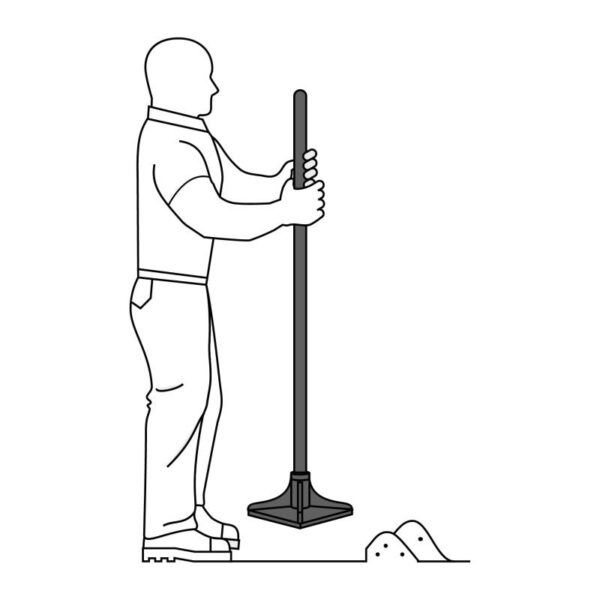 Käsi pinnasetihendaja Truper 203x203mm terasest varrega 1220mm