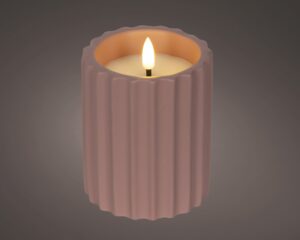 LED küünal roosa soe valge Ø8,5x h11,5cm IP44