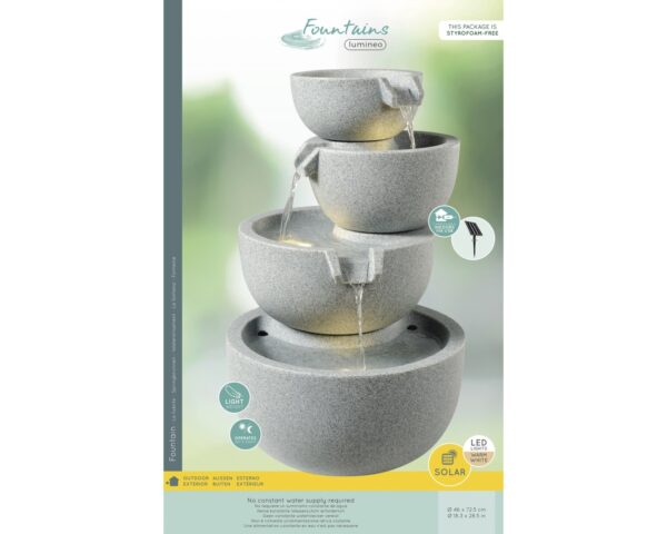 Purskkaev Solar 4 kõrgust Ø46x h72,5cm