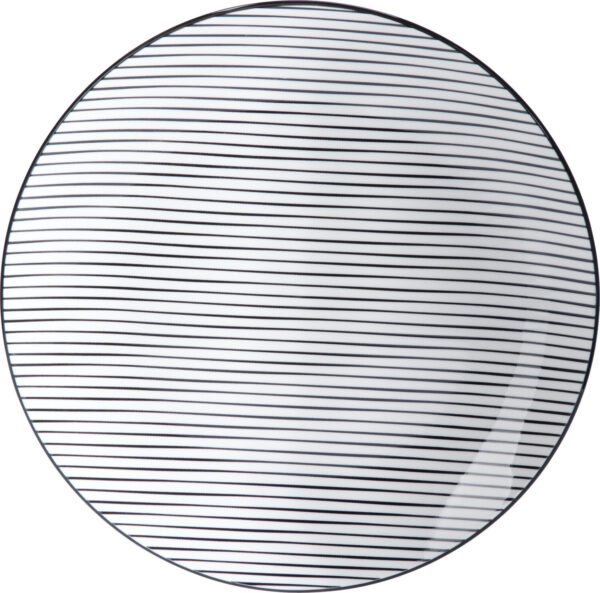 Taldrik portselanist valge/must Ø23cm 4tk