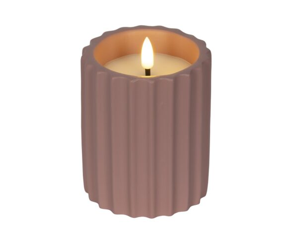 LED küünal roosa soe valge Ø8,5x h11,5cm IP44