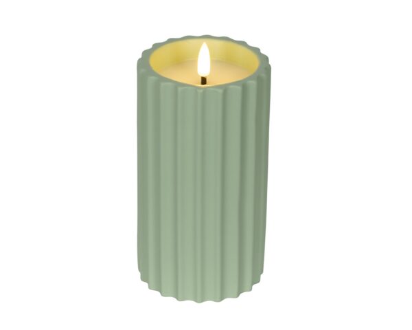 LED küünal roheline soe valge Ø8,5x h16,5cm IP44