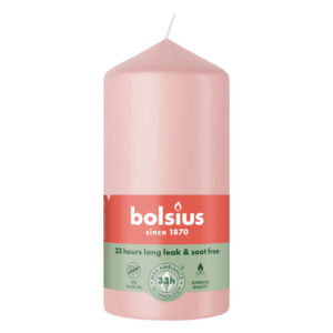 Lauaküünal Bolsius heleroosa Ø5,8x h12cm 33h