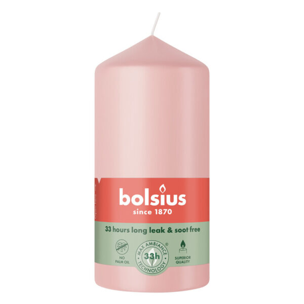 Lauaküünal Bolsius heleroosa Ø5,8x h12cm 33h