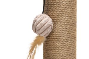 Kraapimispuu Ribbed mänguasjaga roosa Ø35x h50cm