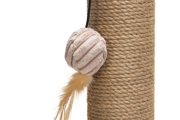 Kraapimispuu Ribbed mänguasjaga roosa Ø35x h50cm