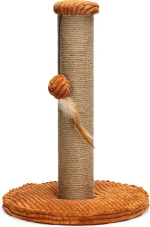 Kraapimispuu Ribbed mänguasjaga terrakote Ø35x h50cm