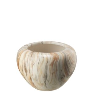 Lillepott Alette Ø22,8x h16,3cm helepruun marmor