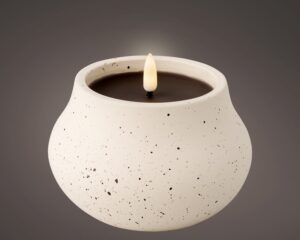 LED küünal beež soe valge Ø12x h9cm IP44