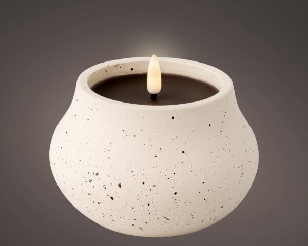 LED küünal beež soe valge Ø12x h9cm IP44