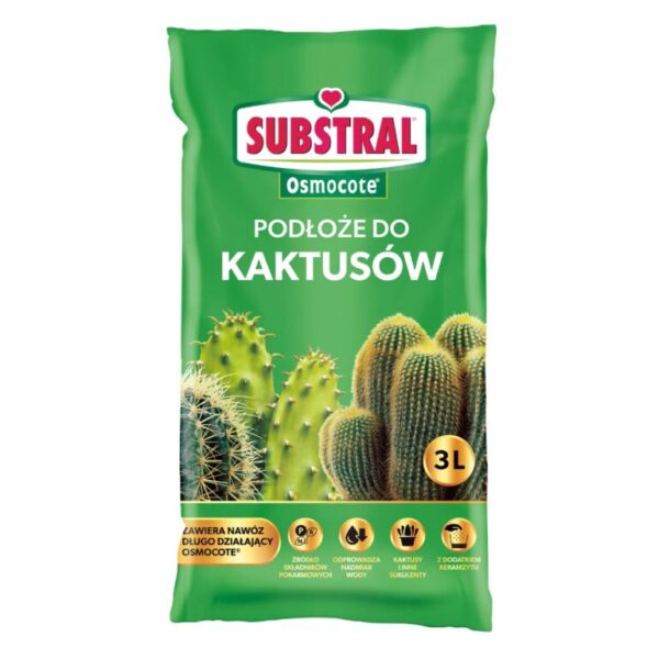 Substral Kaktuste muld 3 L+ Osmocote