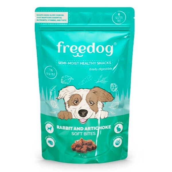 Freedog maiustus koerale semi-moist jänes/artišokk 100g