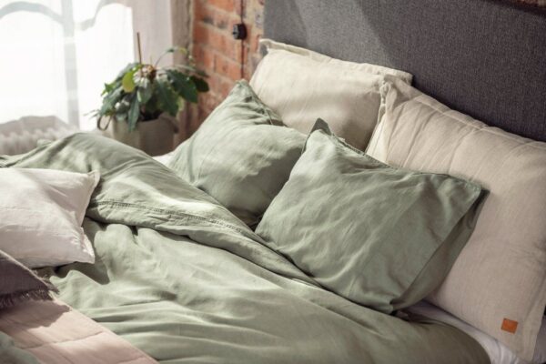 Voodipesukomplekt Lina roheline