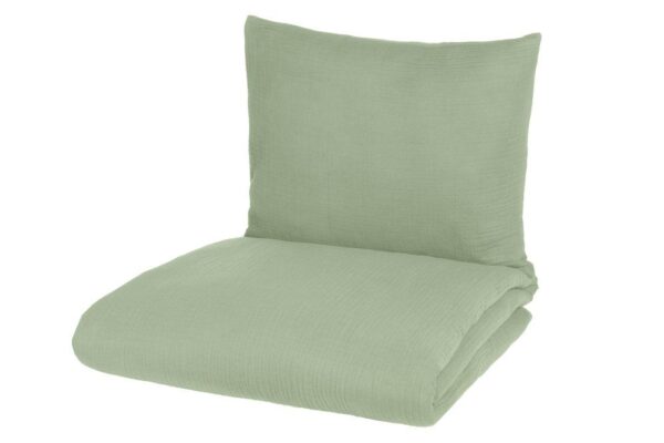 Voodipesukomplekt Muslin roheline