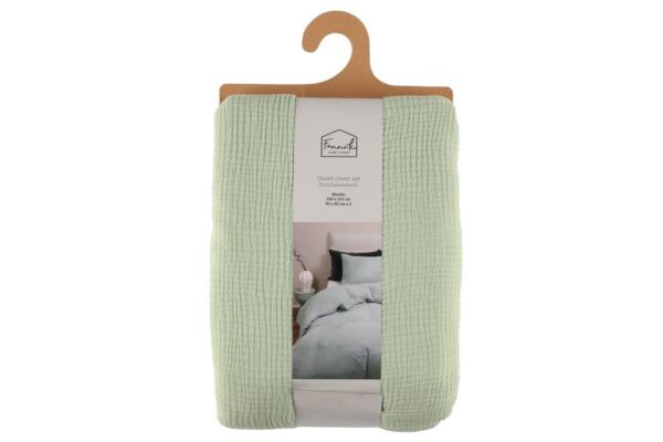 Voodipesukomplekt Muslin roheline