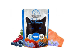 Fine Cat märgtoit kassile lõhe, mustikate ja jõhvikatega 300g