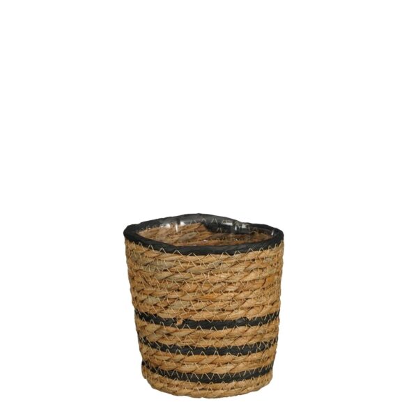 Punutud korv Rachel FSC Ø12x h12cm must