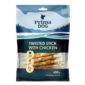 PrimaDog maiustus koerale kondid kanaga 13cm 45tk 400g