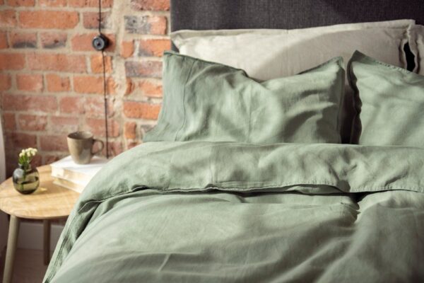 Voodipesukomplekt Lina roheline