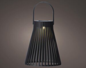 Latern Solar plastik must Ø14,5x h18,5cm