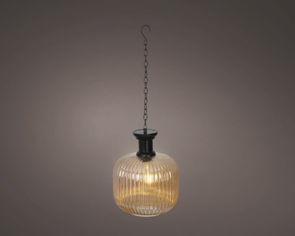 Lamp Solar rippuv kuldne Ø20,5x h25,5cm