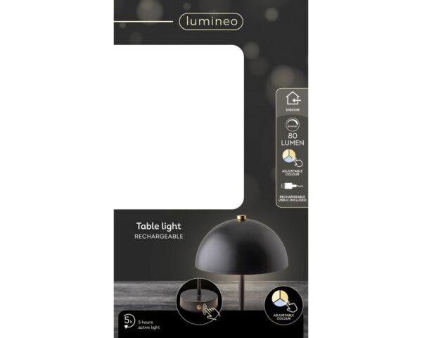 Laualamp LED must Ø15x h25cm