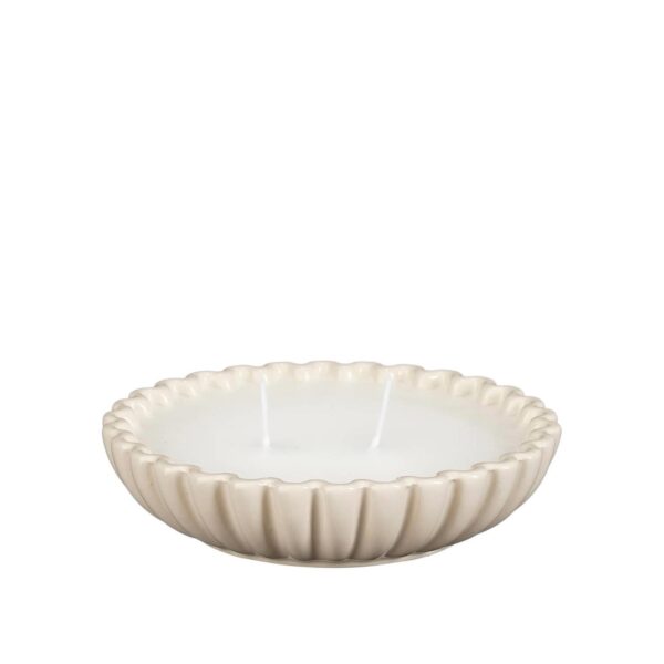 Küünal keraamikas valge Ø14,5x h3,5cm