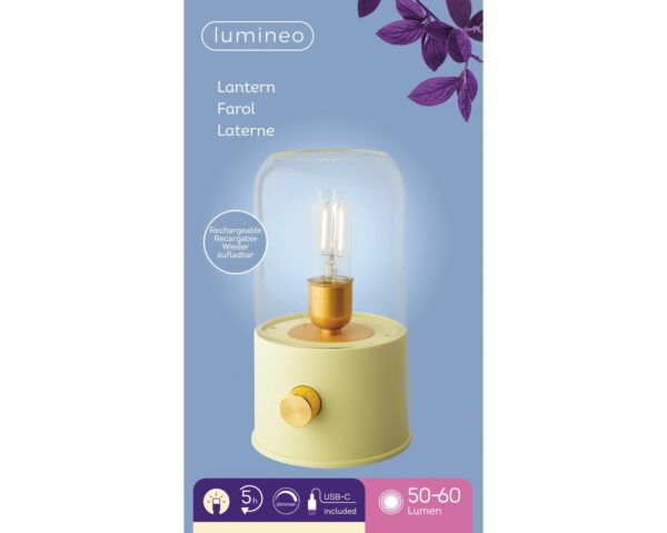 Lamp LED soe valge, roheline Ø11x h20cm