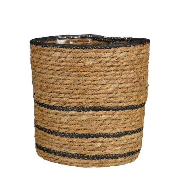 Punutud korv Rachel FSC Ø21x h21cm must