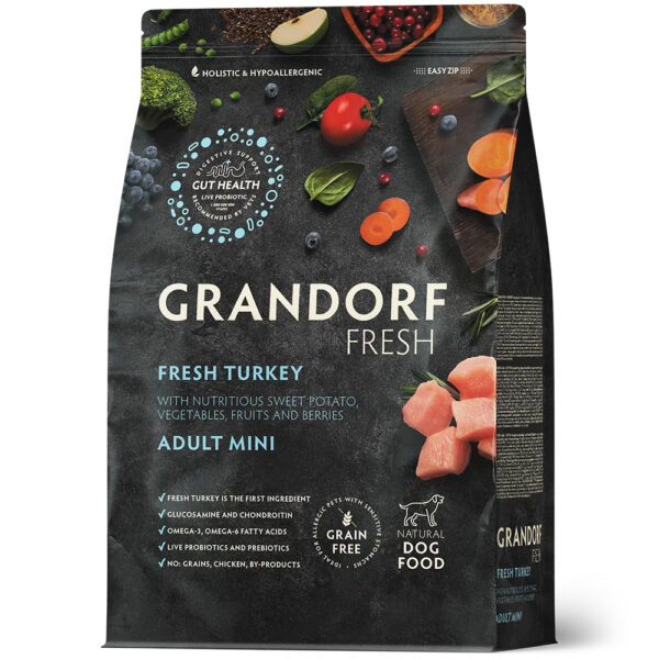 Grandorf kuivtoit koerale Fresh Turkey Mini Breed 1kg